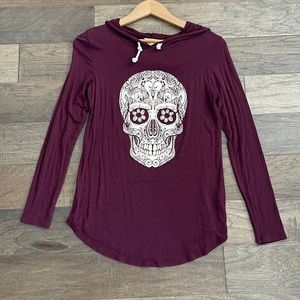 NEW AMERICAN REBEL Wine Hoodie M